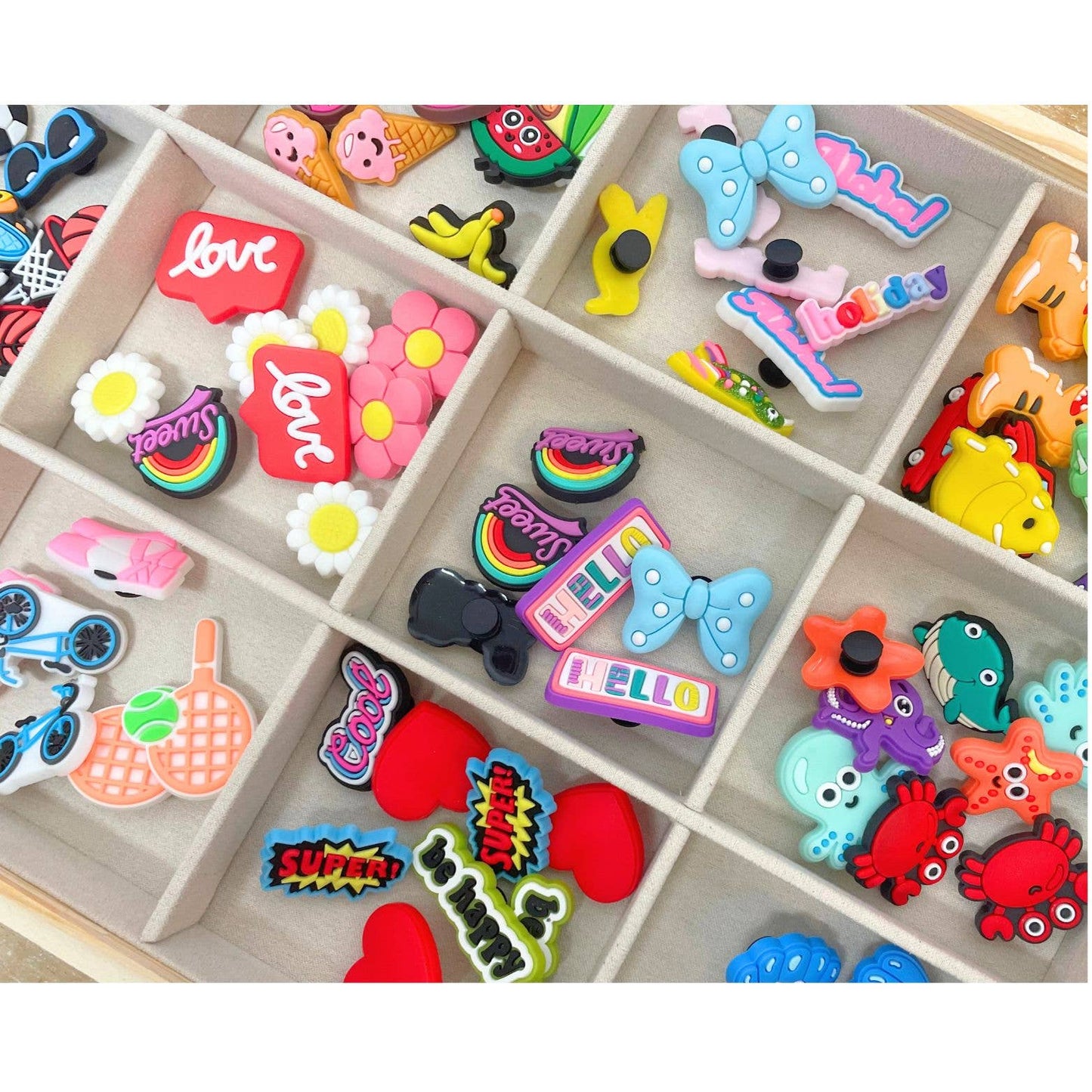 50 Fun & Colorful Charms Refill Pack for Charm Bar