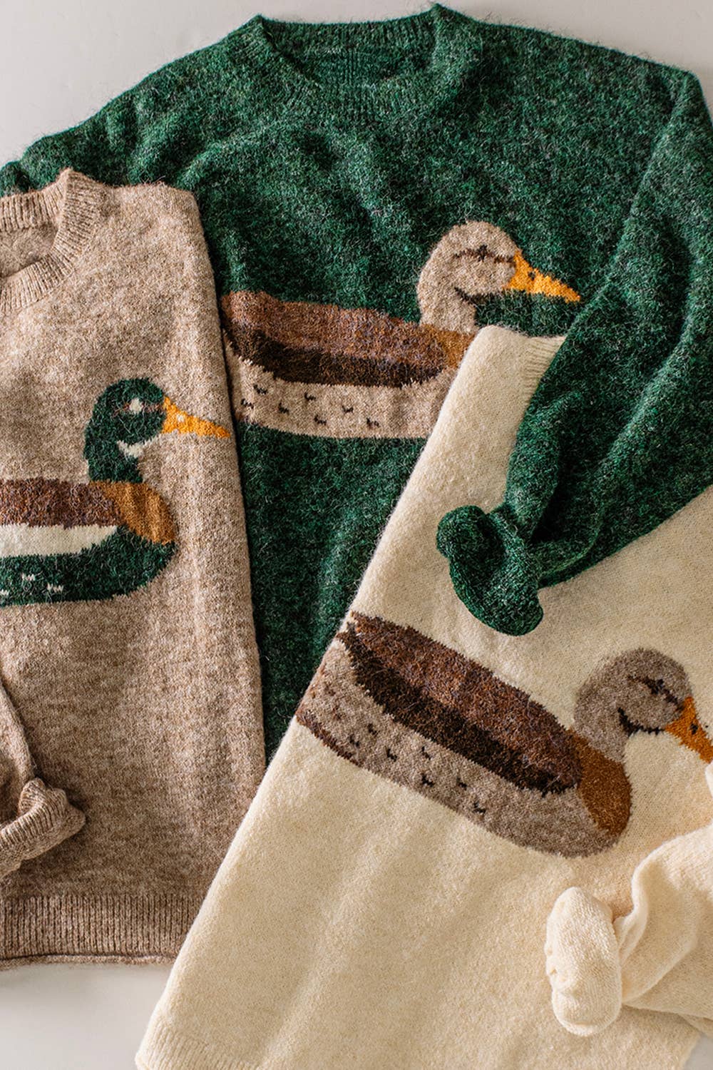 12W3683N-Cozy Mallard Sweater