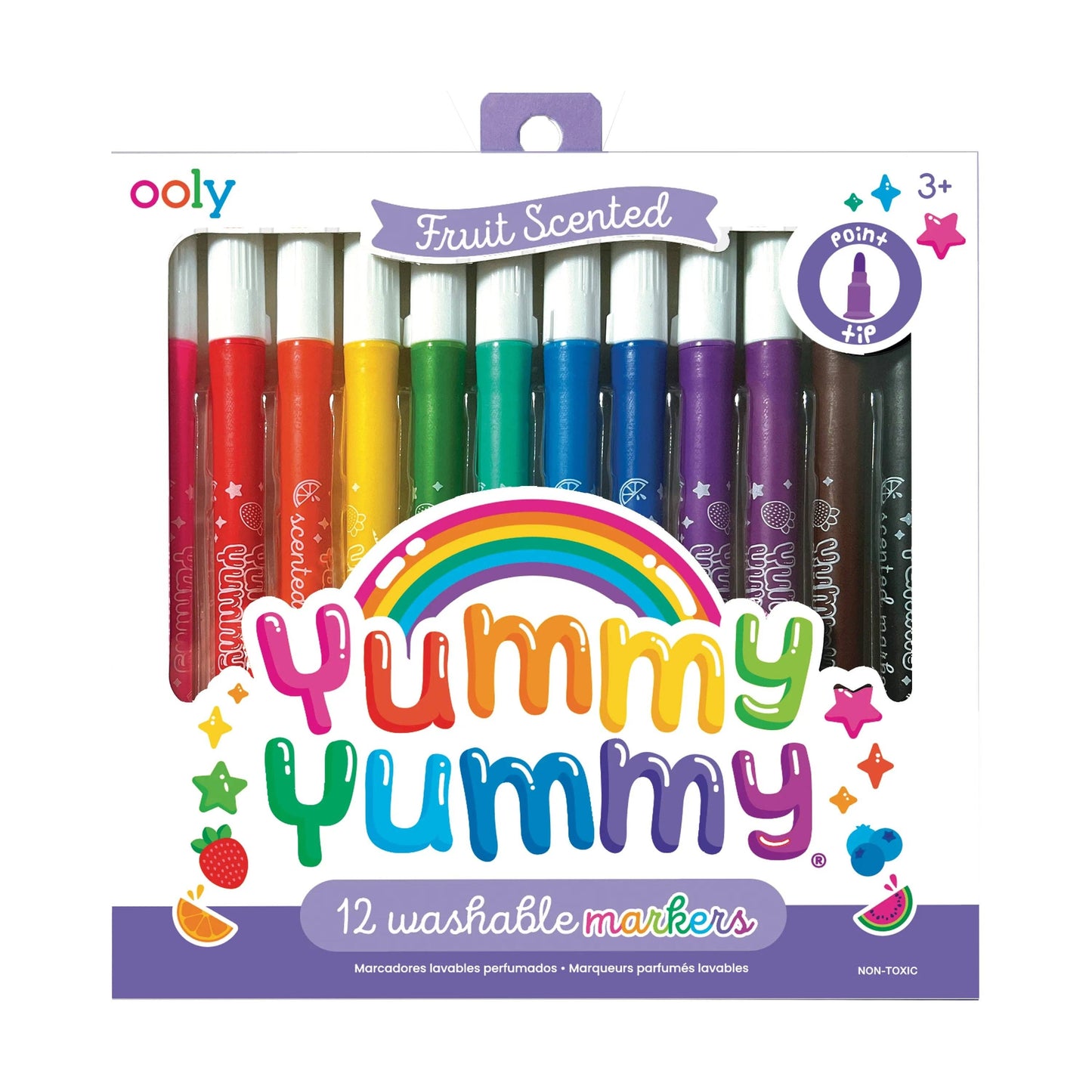 Yummy Yummy Fruit Scented Markers - Set of 12