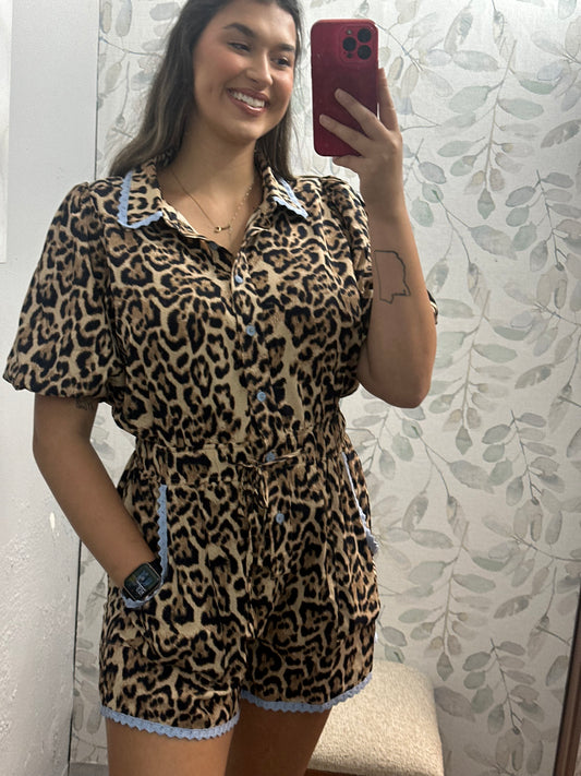 “Leopard & Lace” Romper