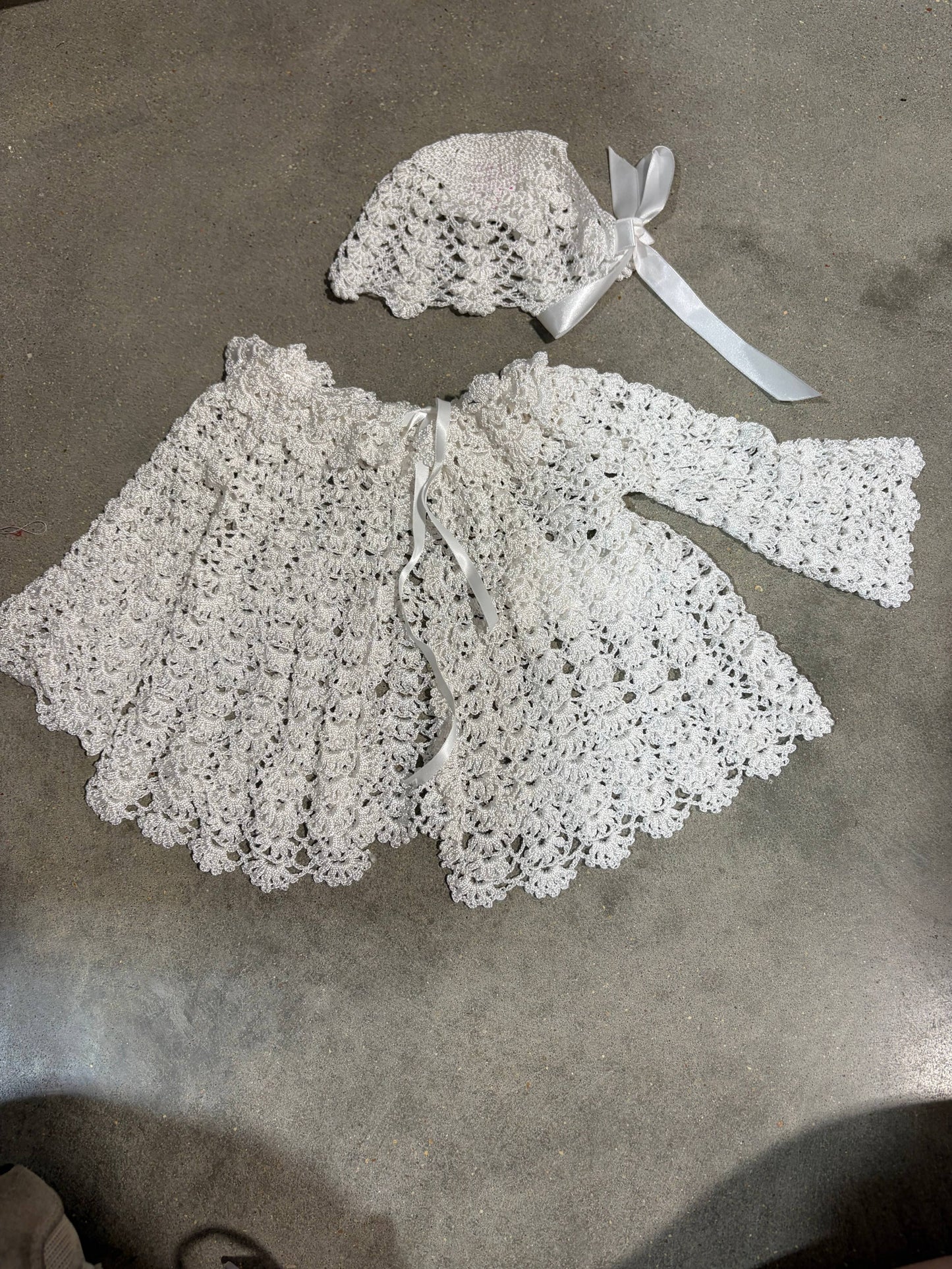 Scalloped Heirloom Baby Blouse + Bonnet