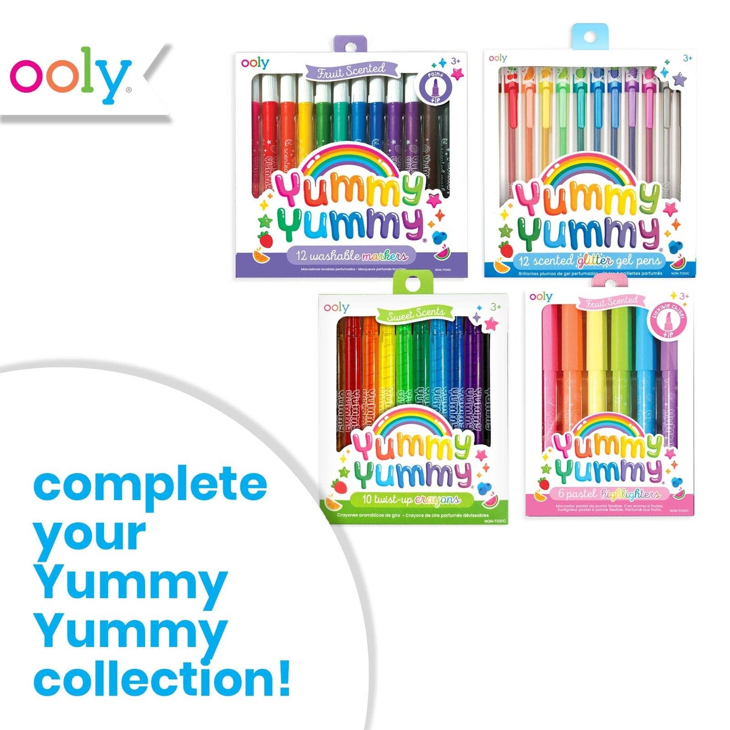 Yummy Yummy Fruit Scented Markers - Set of 12