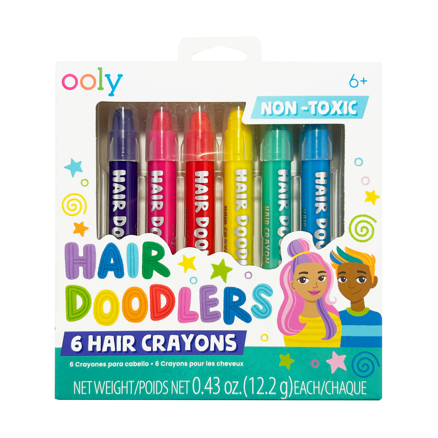 Hair Doodlers Hair Crayons Set of 6