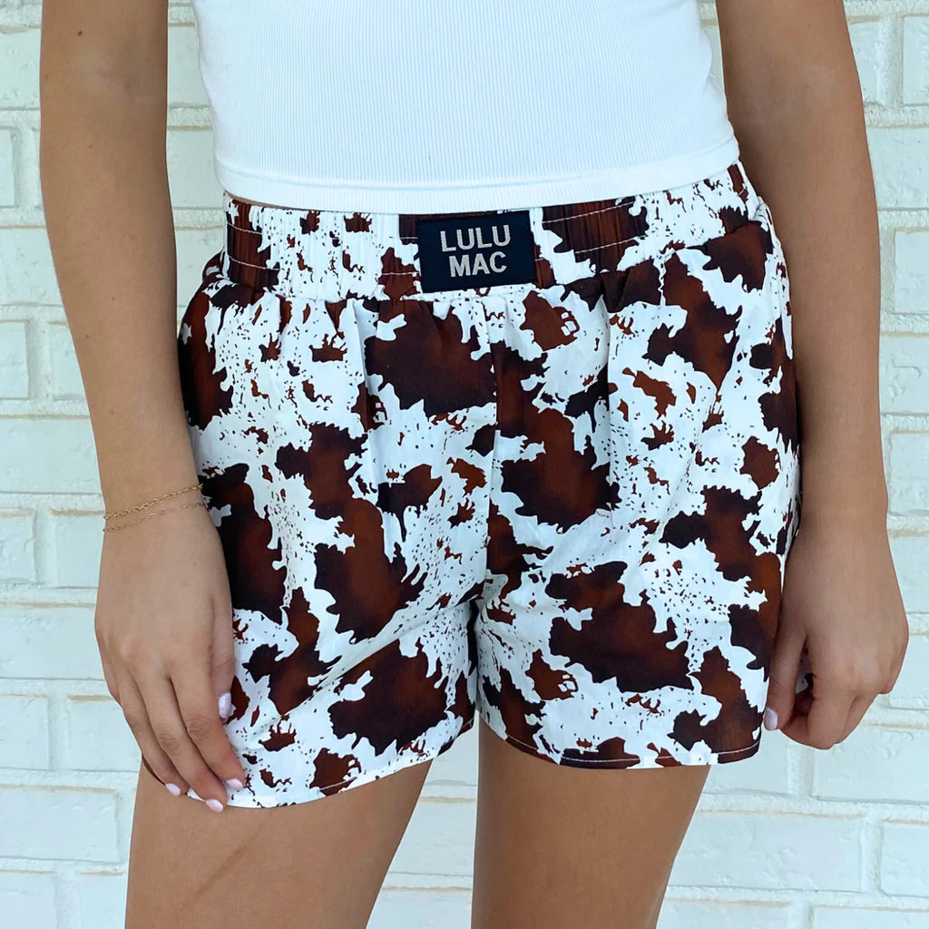 Lulu Mac Adult Cow Print short