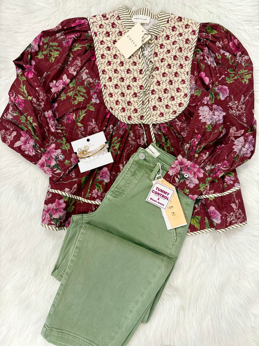 Botanical Print Top