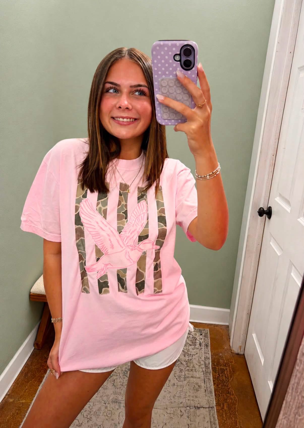 Duck Camo Stripes Tee (Blossom)