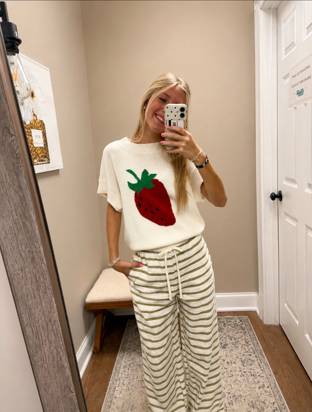 Striped Drawstring pants