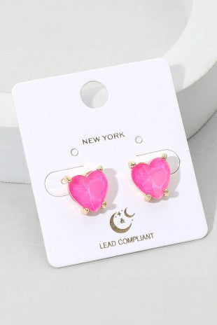 Heart Stud Earrings