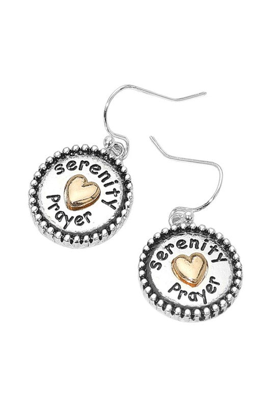 Serenity Prayer Dangle Earrings