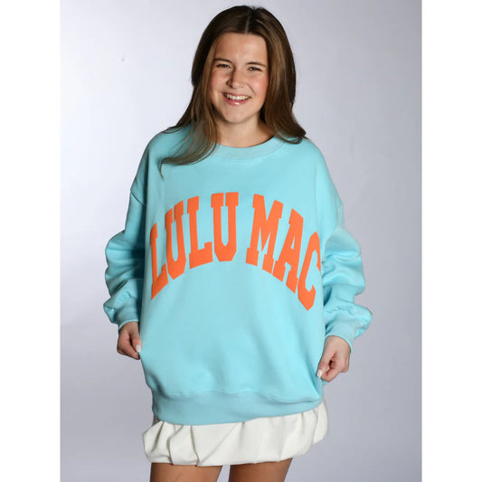 LuLu Ma c Sweatshirt Light blue/coral