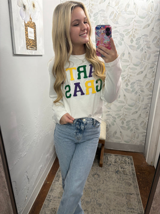 "Party Gras" Long Sleeve Tee
