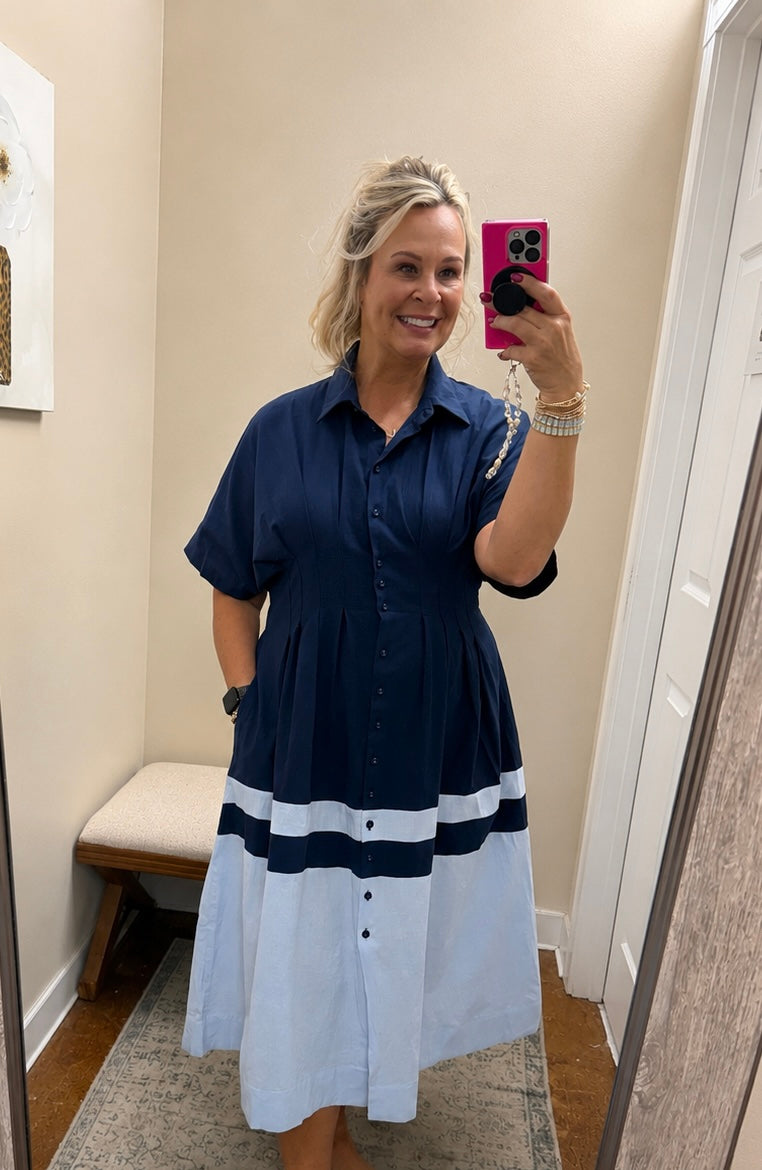 Blue/Cream Dress