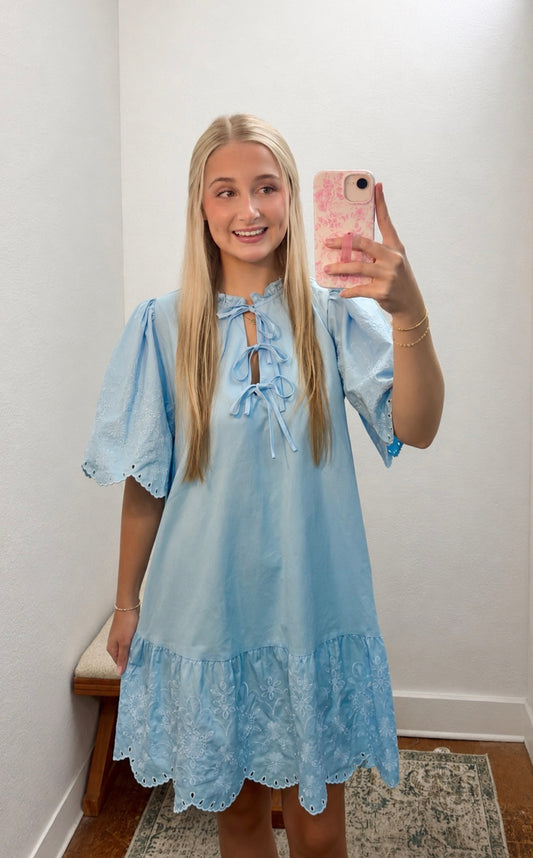 Eyelet Embroidered Dress