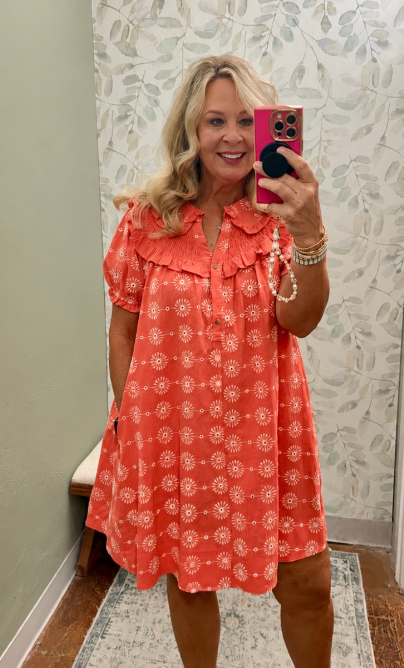 Coral dress