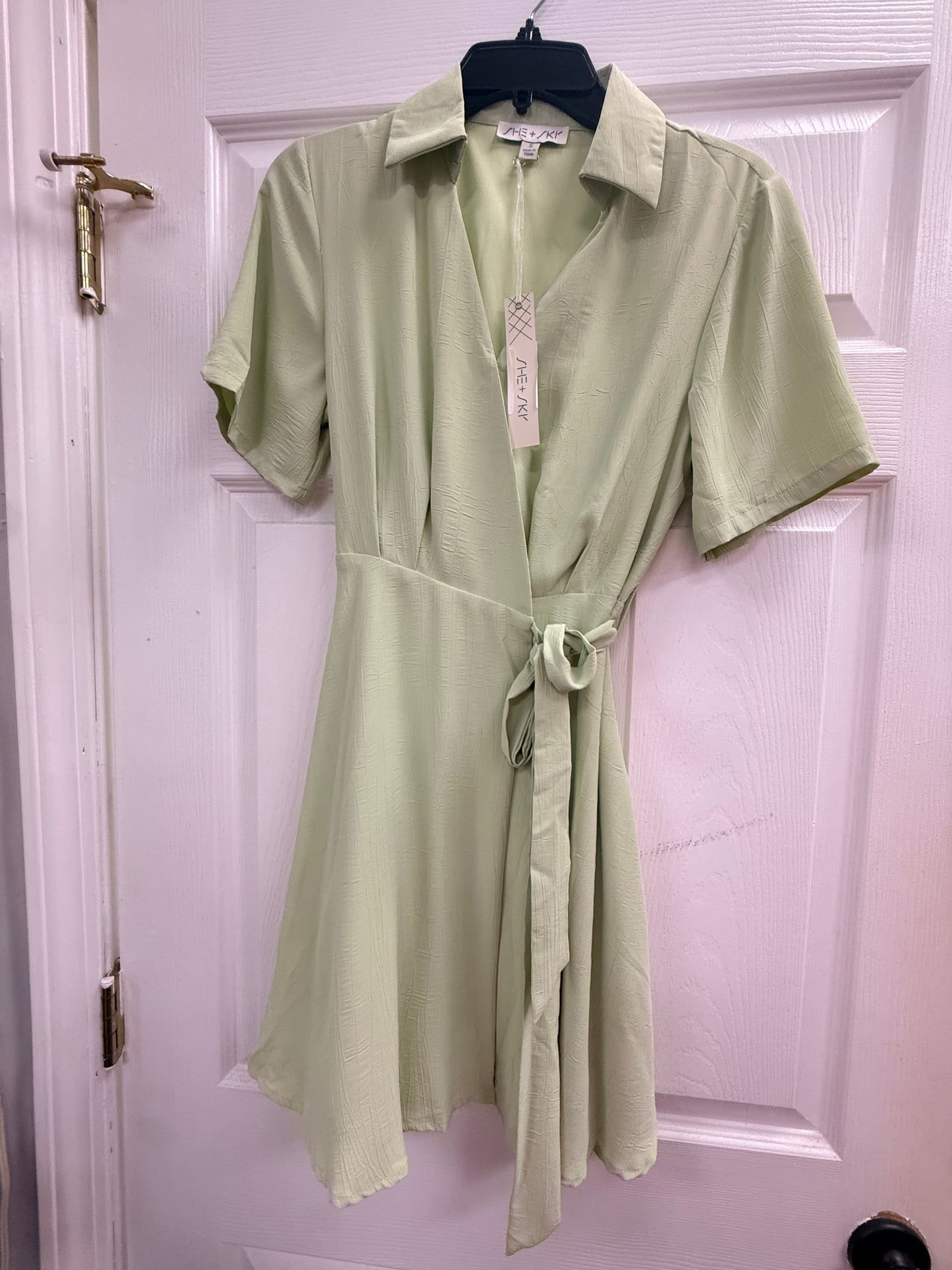 Solid She & Sky w/ Waist Tie