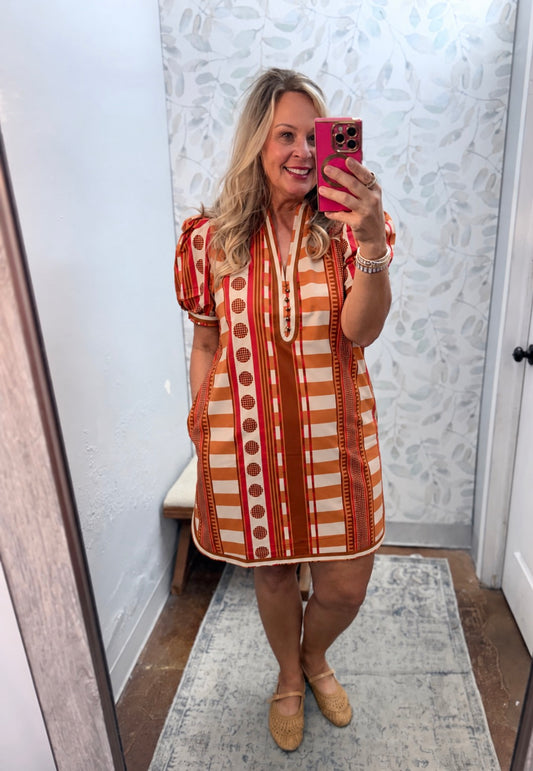 Puff Sleeve Mini Dress