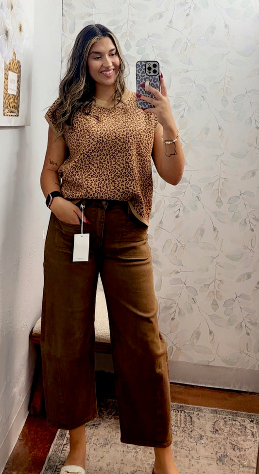 Brown Barrel Jeans
