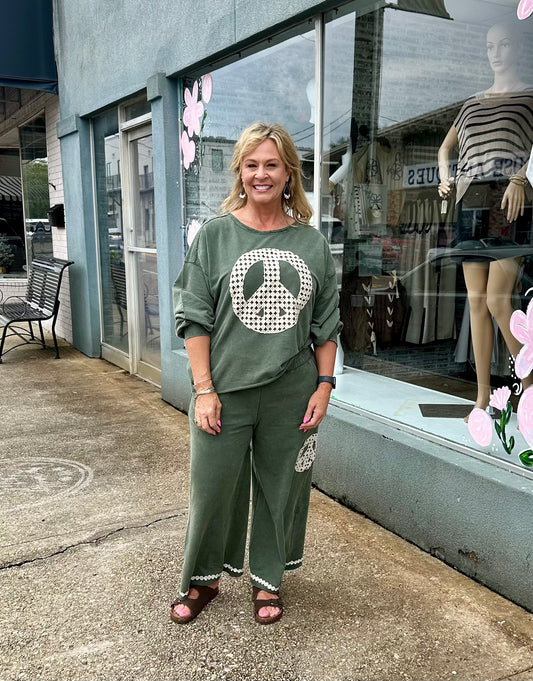 "Peace, Love & Happiness" Pants