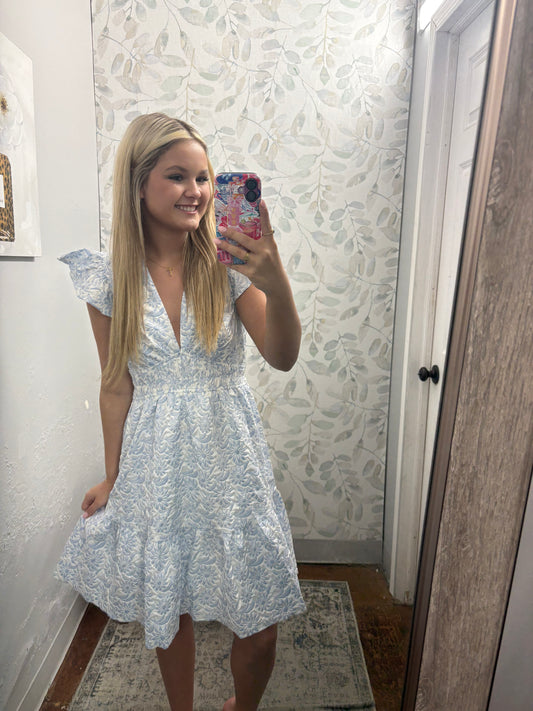 "Baby Blue Floral" Dress