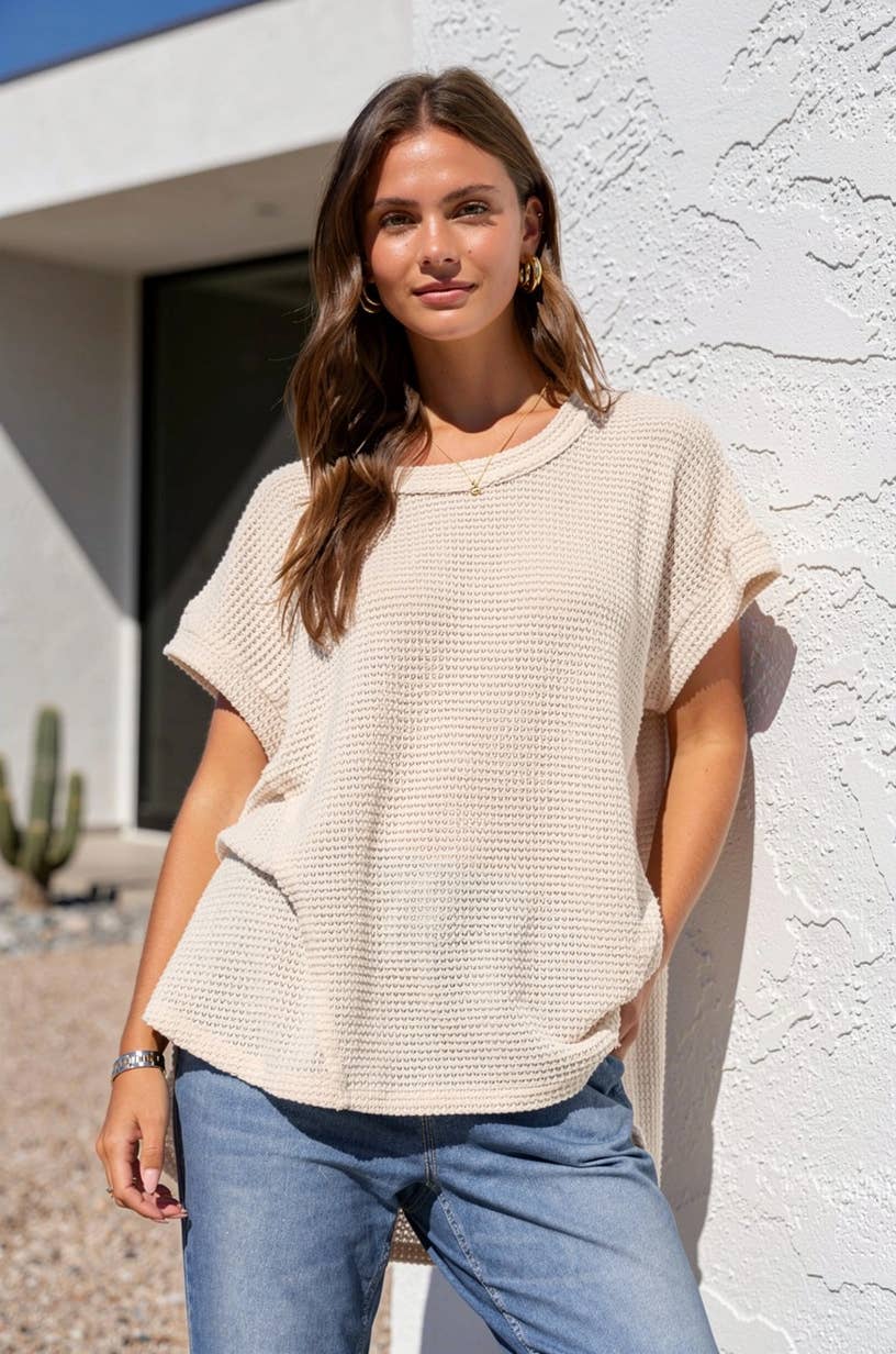 Crochet Knit Poncho Top