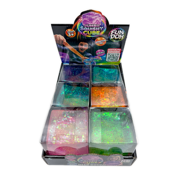 Fun Doh JUMBO Squishy Cube Assortment - 6/Display