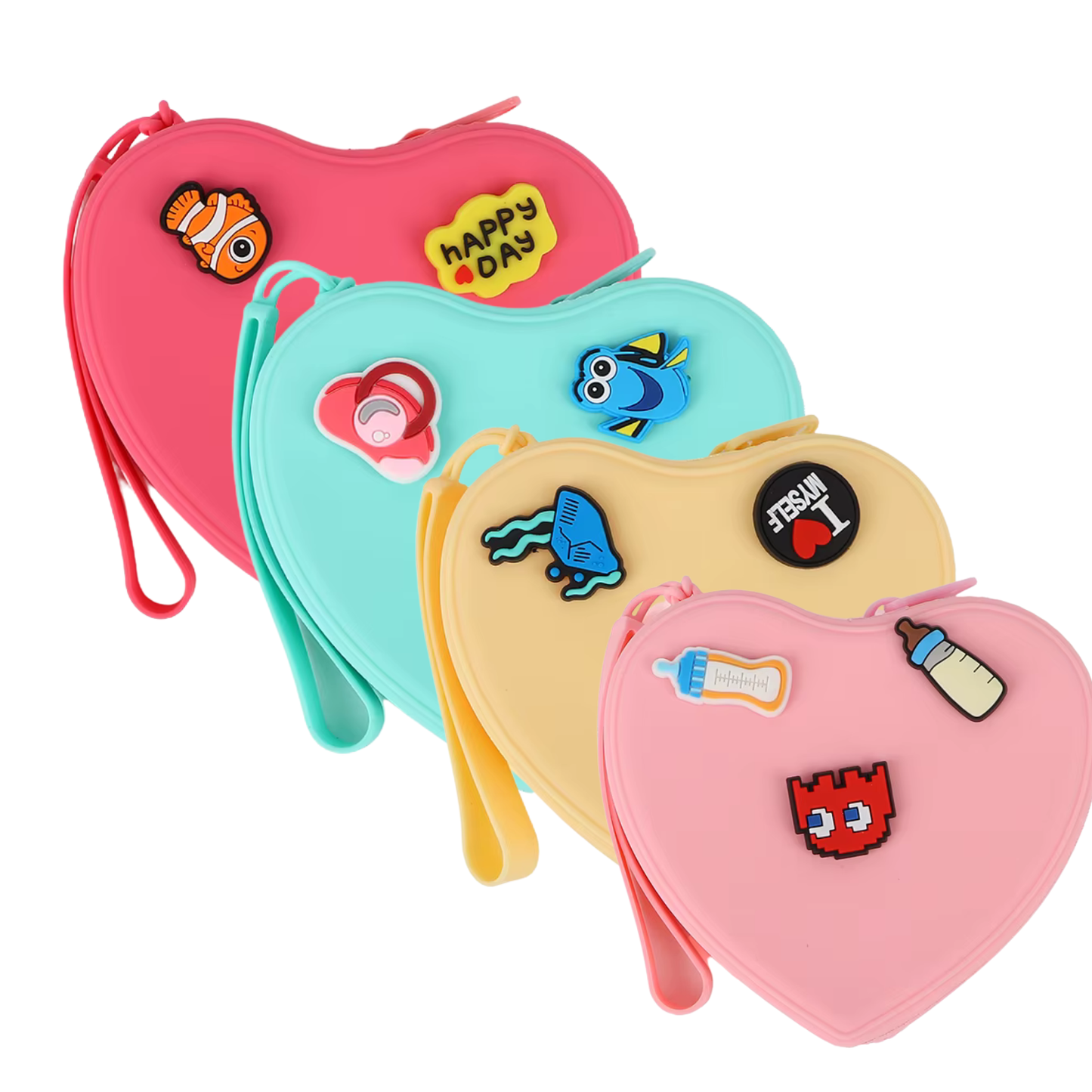 Perforated POP & CLIP pouches - Heart shape - Creative gift