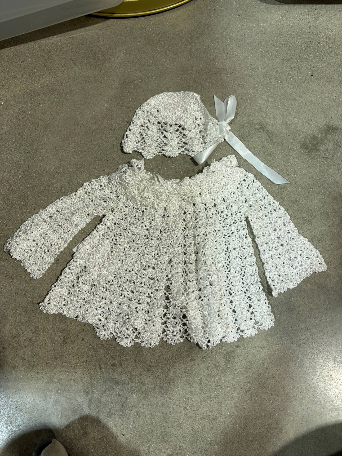 Scalloped Heirloom Baby Blouse + Bonnet