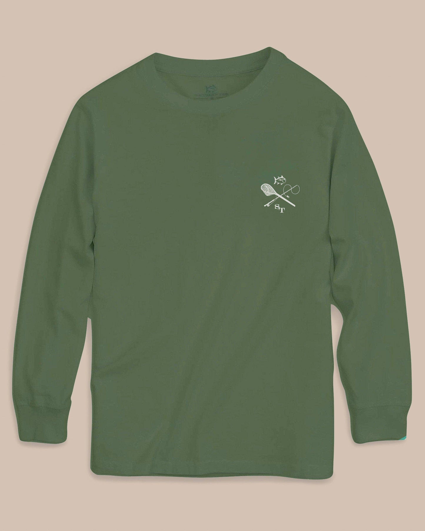 Kids Fly Fishing Badge Long Sleeve T-Shirt