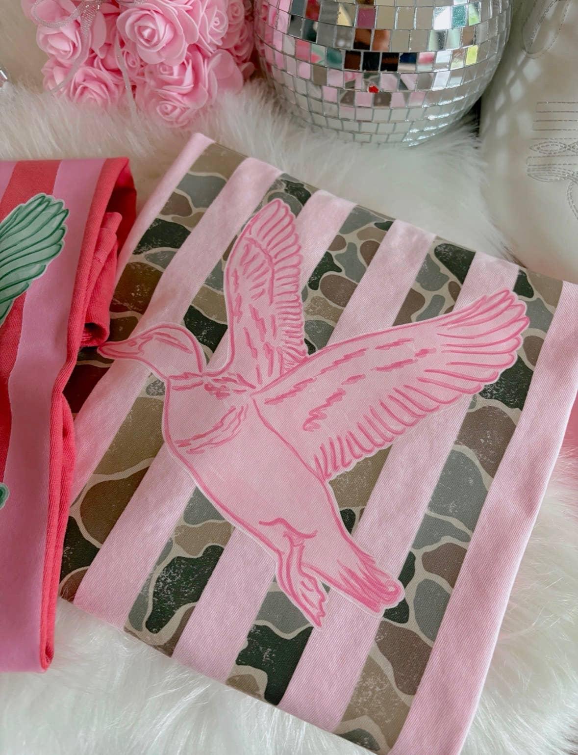 Duck Camo Stripes Tee (Blossom)