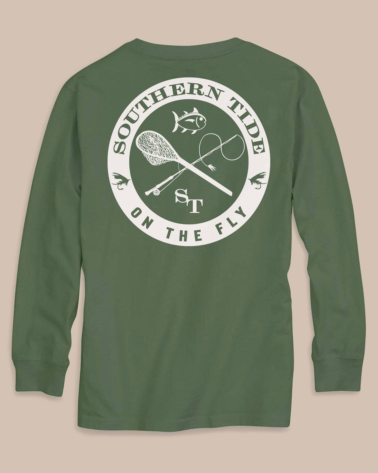 Kids Fly Fishing Badge Long Sleeve T-Shirt