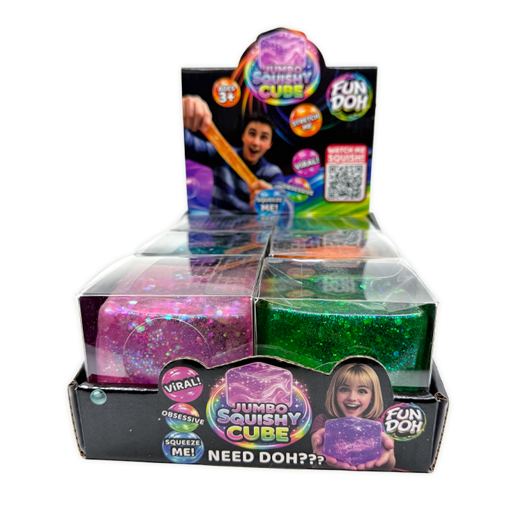 Fun Doh JUMBO Squishy Cube Assortment - 6/Display