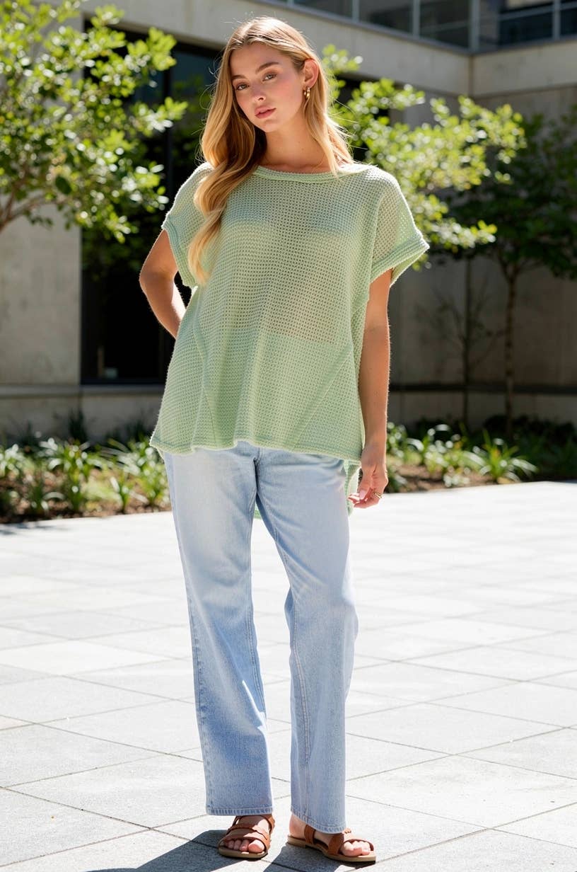 Crochet Knit Poncho Top