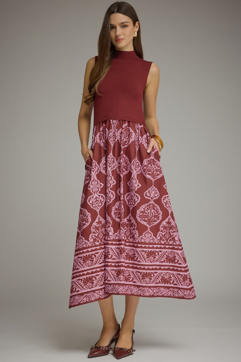 Mock neck Dress