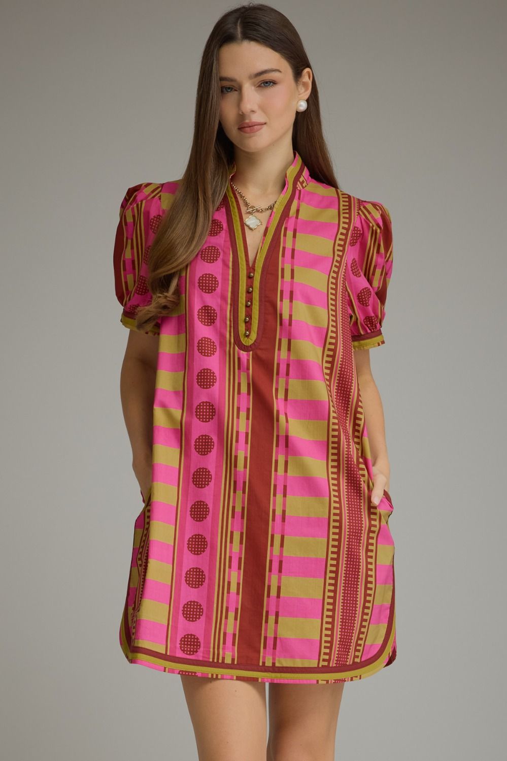 Puff Sleeve Mini Dress