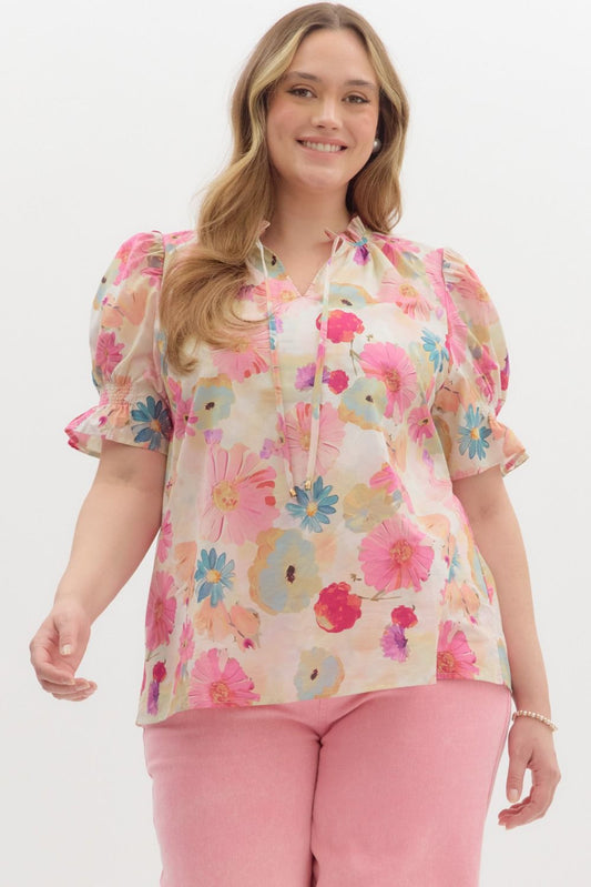 "Flowers In Bloom' Top