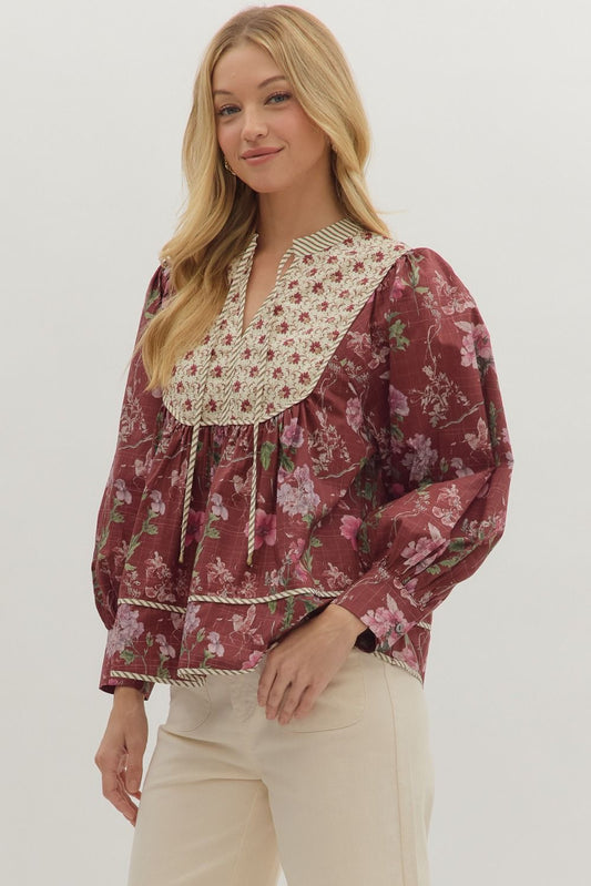Botanical Print Top