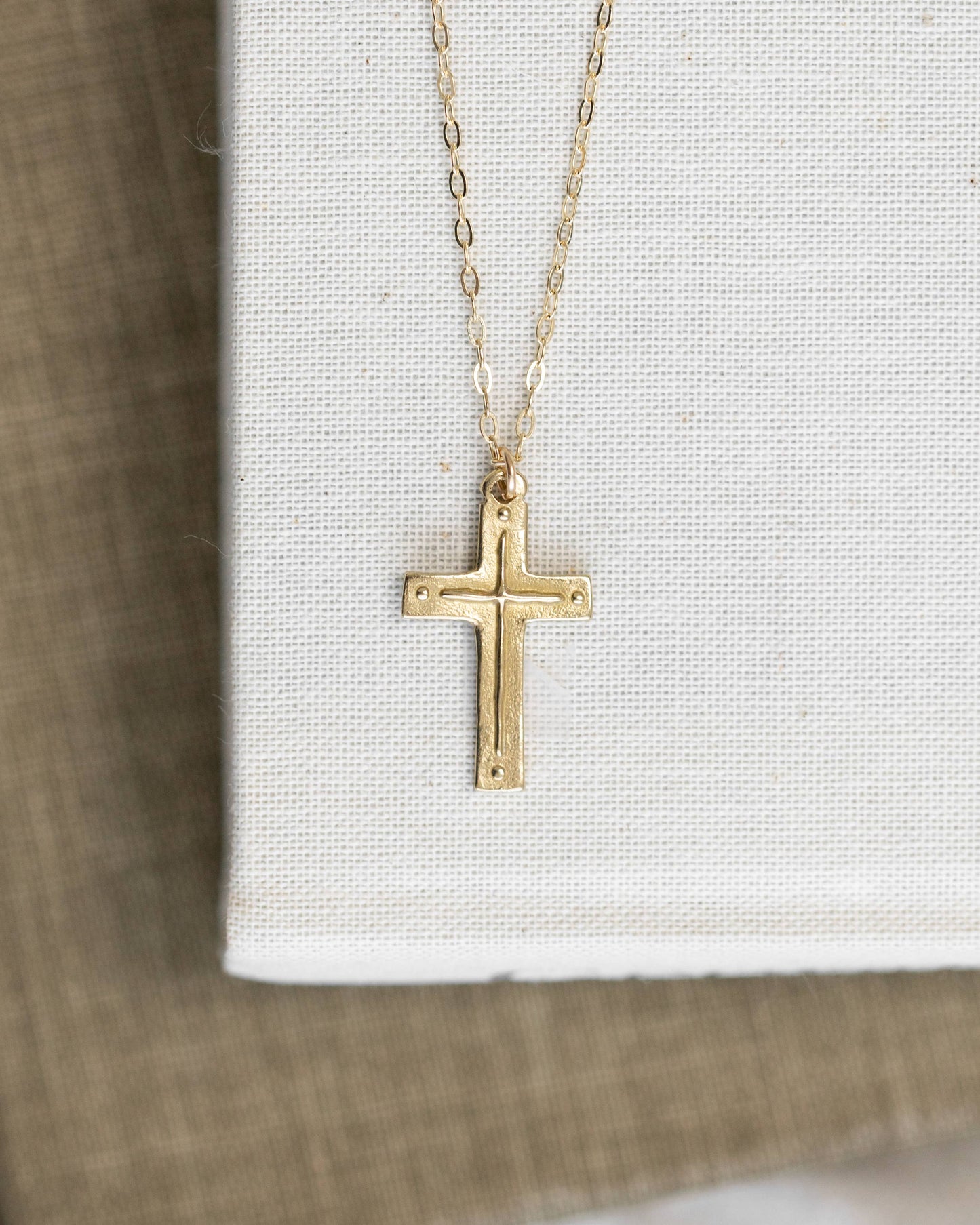 Necklace (Original/Gold) - Cross / Titus 3:4-5