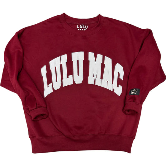 Lulu Mac Maroon/white Stitch SS