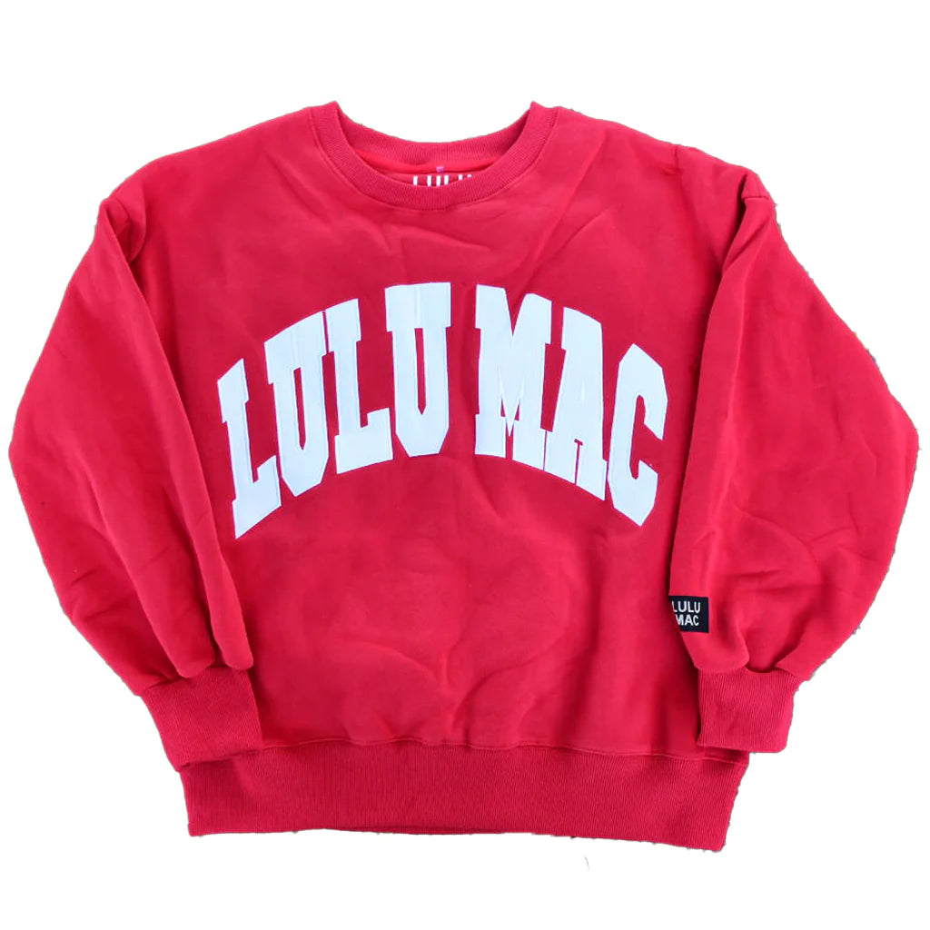 Red with White Lulu Mac Sweatshirt